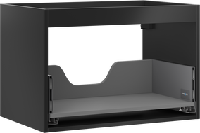Mexen Box-A корпус на шкаф под умивалник 70 см, 1 чекмедже, черен мат - 91AX0-0700-470-1-71