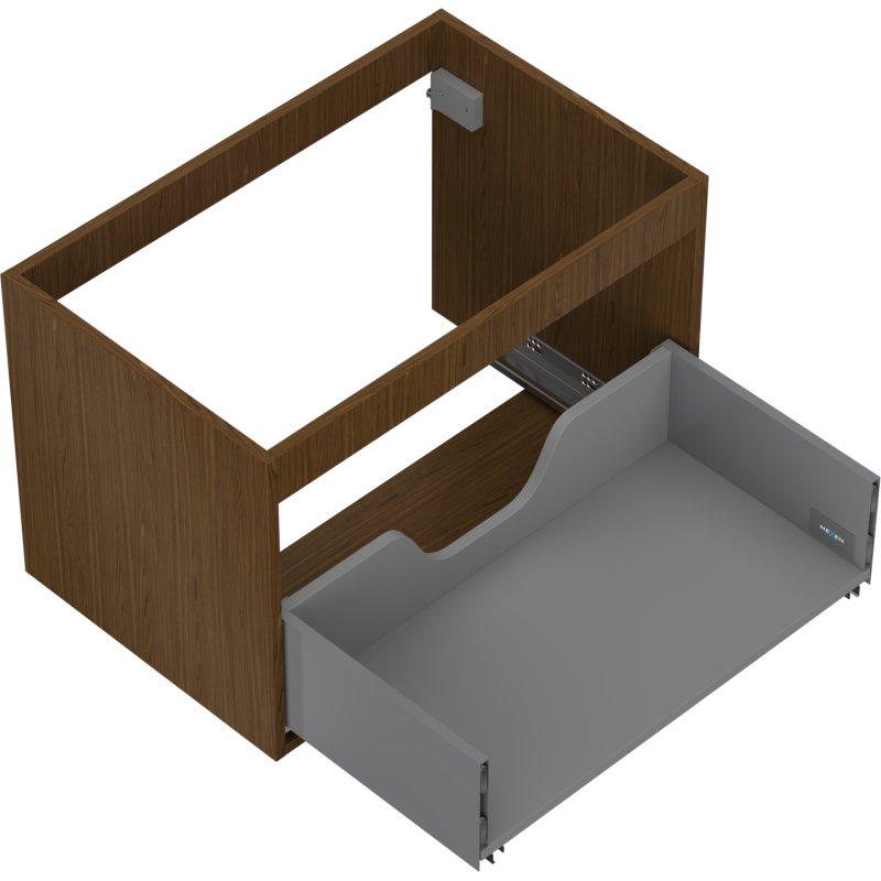 Mexen Box-A корпус за шкаф под умивалник 70 см, 1 чекмедже, орех - 91AX0-0700-470-1-86