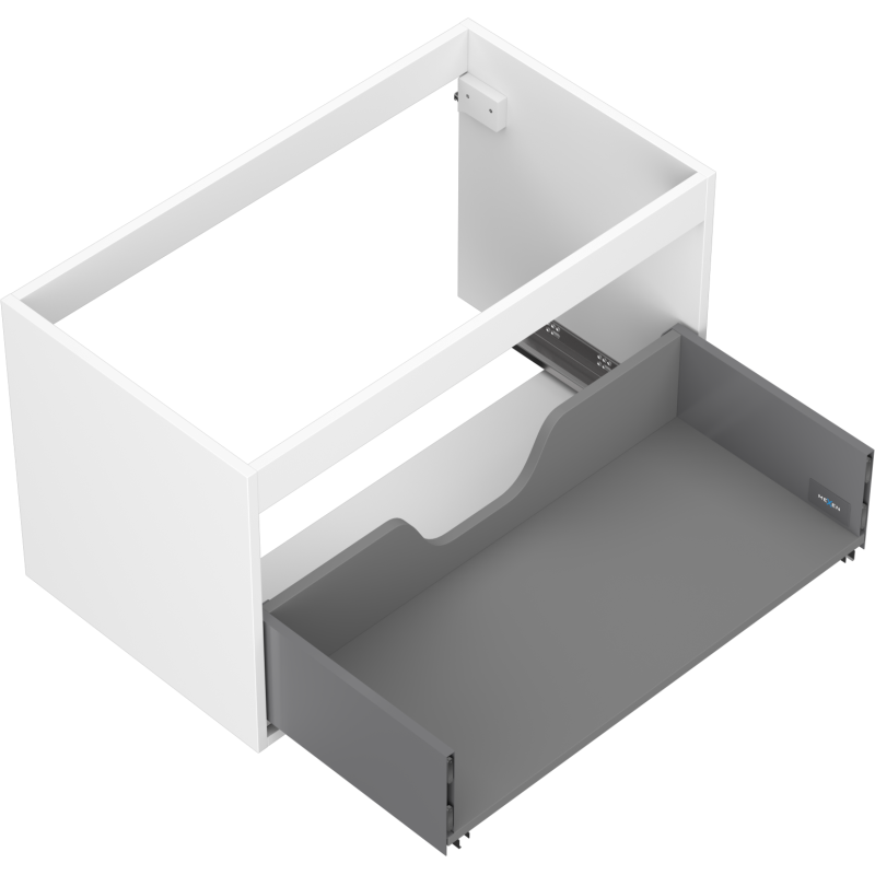 Mexen Box-A корпус за шкаф за мивка 80 см, 1 чекмедже, бял мат - 91AX0-0800-470-1-01