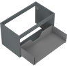 Mexen Box-A Шкаф корпус под мивка 80 см, 1 чекмедже, мат графит - 91AX0-0800-470-1-66