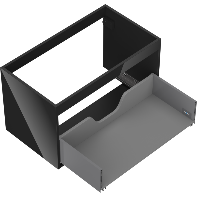 Mexen Box-A корпус на шкаф под мивка 80 см, 1 чекмедже, черен гланц - 91AX0-0800-470-1-70