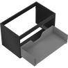 Корпус на шкафа под умивалник Mexen Box-A 80 см, 1 чекмедже, черен мат - 91AX0-0800-470-1-71