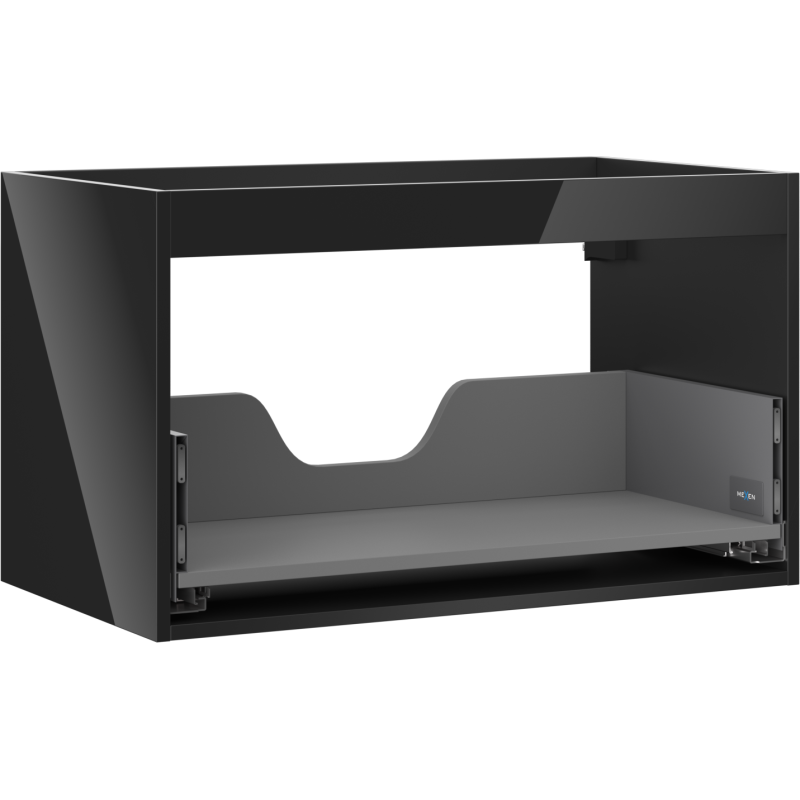 Mexen Box-A корпус на шкаф под мивка 80 см, 1 чекмедже, черен гланц - 91AX0-0800-470-1-70