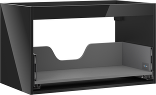 Mexen Box-A корпус на шкаф под мивка 80 см, 1 чекмедже, черен гланц - 91AX0-0800-470-1-70