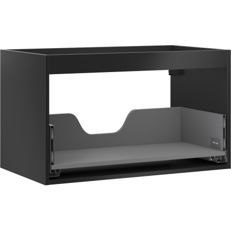 Корпус на шкафа под умивалник Mexen Box-A 80 см, 1 чекмедже, черен мат - 91AX0-0800-470-1-71