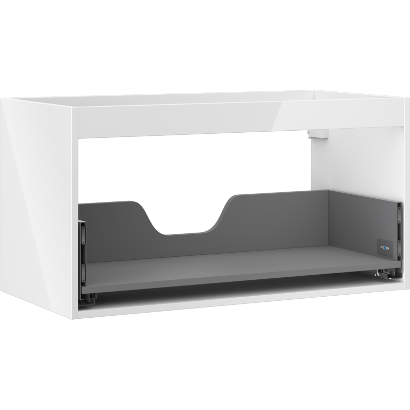 Mexen Box-A корпус шкаф под мивка 90 см, 1 чекмедже, бял гланц - 91AX0-0900-470-1-00