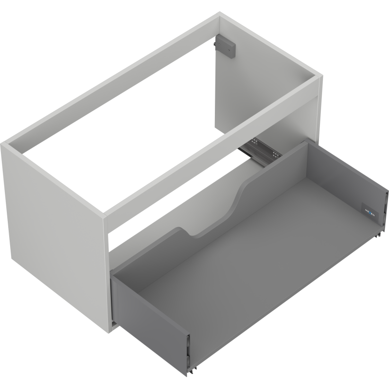 Mexen Box-A корпус на шкаф под мивка 90 см, 1 чекмедже, сив мат - 91AX0-0900-470-1-62