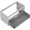 Корпус на шкафче Mexen Box-A за мивка 90 см, 1 чекмедже, сив мат - 91AX0-0900-470-1-62