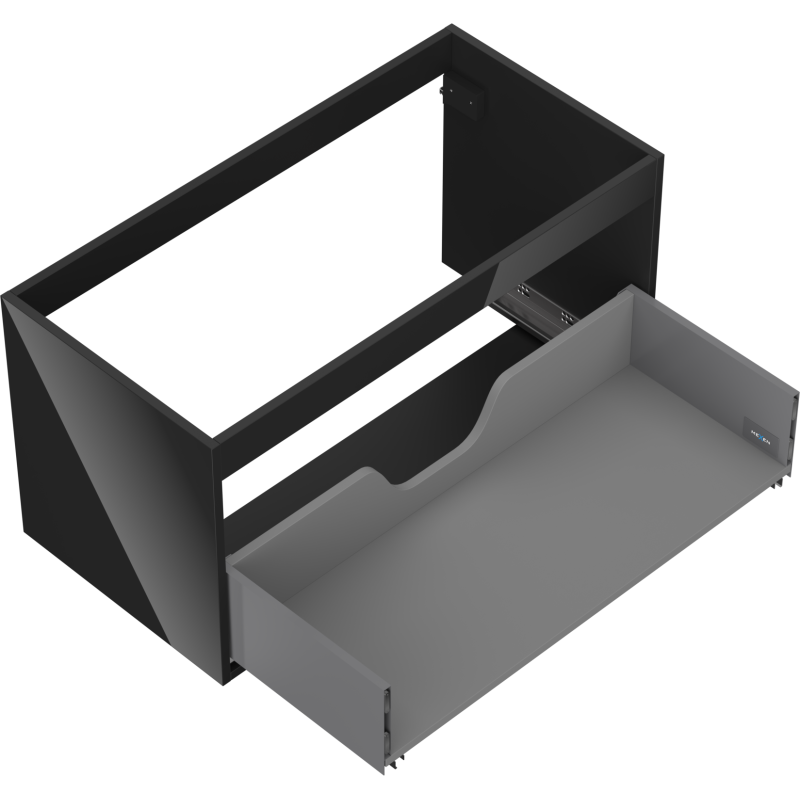 Mexen Box-A корпус шкаф под мивка 90 см, 1 чекмедже, черен гланц - 91AX0-0900-470-1-70