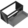 Корпус на шкаф под мивка Mexen Box-A 90 см, 1 чекмедже, черен гланц - 91AX0-0900-470-1-70