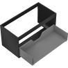 Mexen Box-A корпус шкафче под мивка 90 см, 1 чекмедже, черен мат - 91AX0-0900-470-1-71
