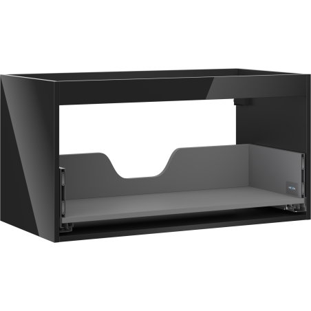 Mexen Box-A корпус шкаф под мивка 90 см, 1 чекмедже, черен гланц - 91AX0-0900-470-1-70