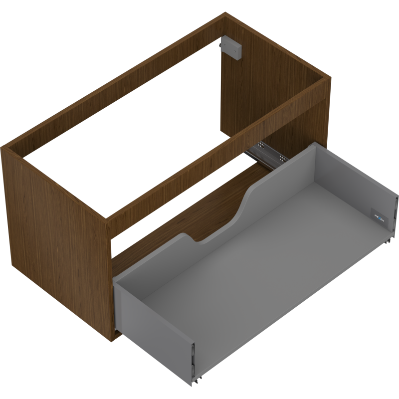 Mexen Box-A корпус за шкаф под умивалник 90 см, 1 чекмедже, орех - 91AX0-0900-470-1-86