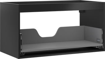 Mexen Box-A корпус шкафче под мивка 90 см, 1 чекмедже, черен мат - 91AX0-0900-470-1-71