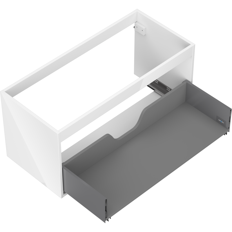 Mexen Box-A корпус за шкаф под мивка 100 см, 1 чекмедже, бял гланц - 91AX0-1000-470-1-00