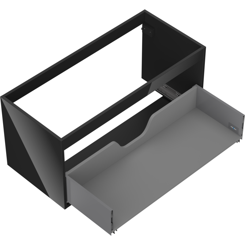 Mexen Box-A корпус за шкаф под мивка 100 см, 1 чекмедже, черен гланц