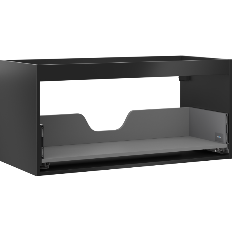 Mexen Box-A корпус за шкаф под умивалник 100 см, 1 чекмедже, черен мат - 91AX0-1000-470-1-71