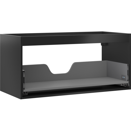 Корпус за мебели за умивалник Mexen Box-A, 100 см, 1 чекмедже, черен мат - 91AX0-1000-470-1-71