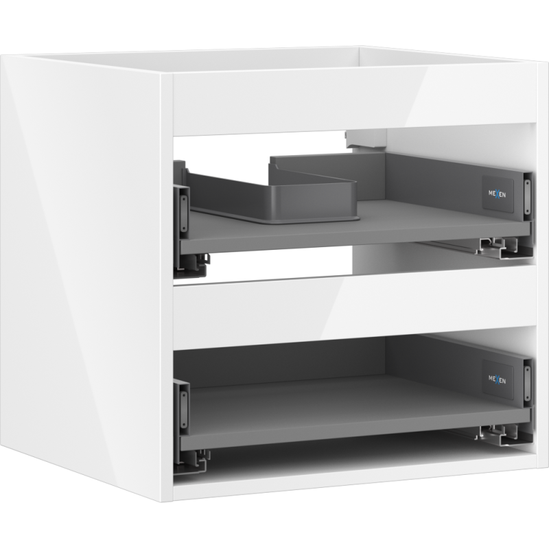 Mexen Box-A корпус за шкаф под мивка 50 см, 2 чекмеджета, бял гланц - 91AX0-0500-470-2-00