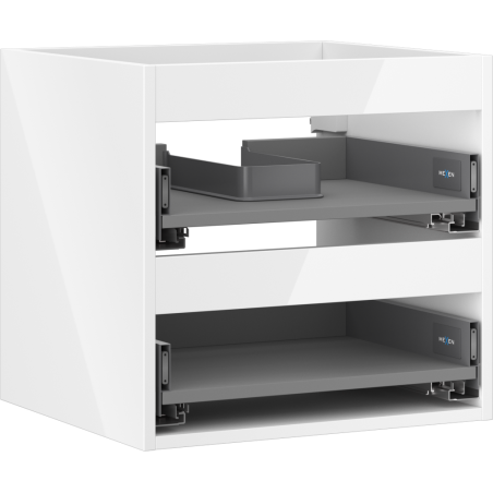Mexen Box-A корпус за шкаф под мивка 50 см, 2 чекмеджета, бял гланц - 91AX0-0500-470-2-00