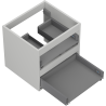 Mexen Box-A шкаф за мивка 50 см, 2 чекмеджета, сив мат - 91AX0-0500-470-2-62