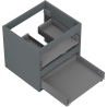 Mexen Box-A корпус за шкаф под мивка 50 см, 2 чекмеджета, графит мат - 91AX0-0500-470-2-66