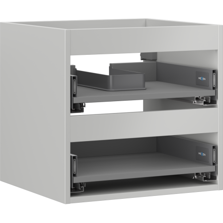 Mexen Box-A шкаф за мивка 50 см, 2 чекмеджета, сив мат - 91AX0-0500-470-2-62