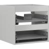 Mexen Box-A шкаф за мивка 50 см, 2 чекмеджета, сив мат - 91AX0-0500-470-2-62