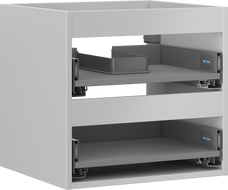 Mexen Box-A шкаф за мивка 50 см, 2 чекмеджета, сив мат - 91AX0-0500-470-2-62