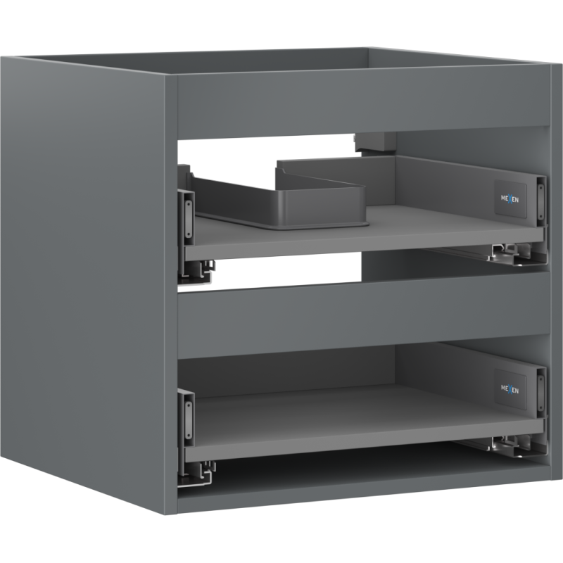 Mexen Box-A корпус на шкаф под умивалник 50 см, 2 чекмеджета, мат графит - 91AX0-0500-470-2-66