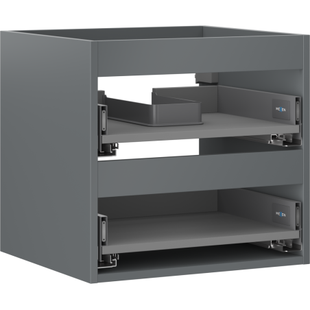 Mexen Box-A корпус за шкаф под мивка 50 см, 2 чекмеджета, графит мат - 91AX0-0500-470-2-66