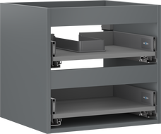 Mexen Box-A корпус за шкаф под мивка 50 см, 2 чекмеджета, графит мат - 91AX0-0500-470-2-66