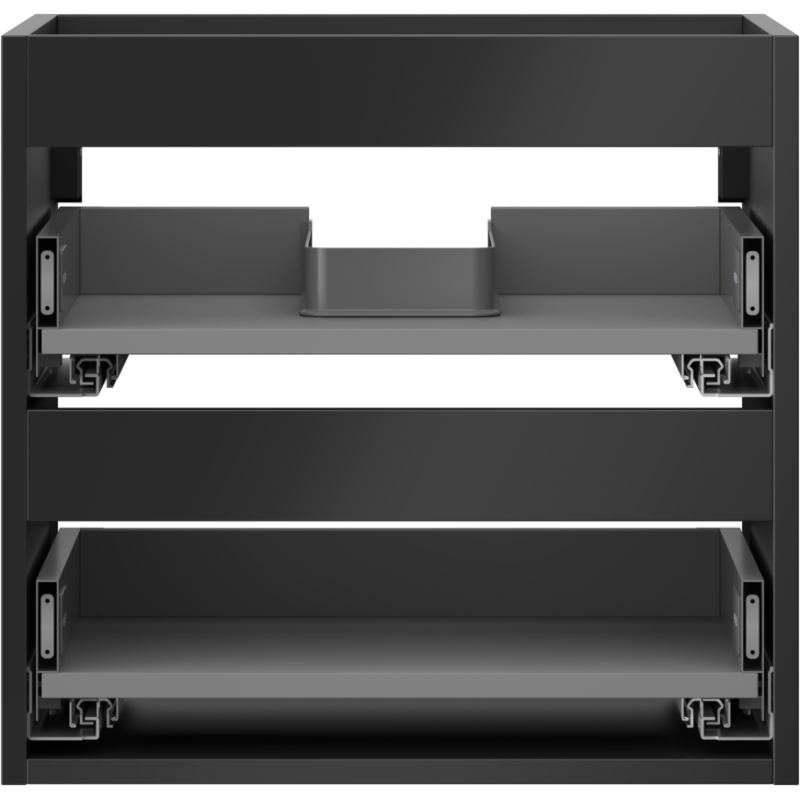 Mexen Box-A корпус на шкаф под умивалник 50 см, 2 чекмеджета, черен мат - 91AX0-0500-470-2-71