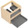 Mexen Box-A корпус шкаф под умивалник 50 см, 2 чекмеджета, дъб - 91AX0-0500-470-2-81