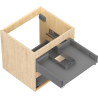 Mexen Box-A корпус шкаф под умивалник 50 см, 2 чекмеджета, дъб - 91AX0-0500-470-2-81