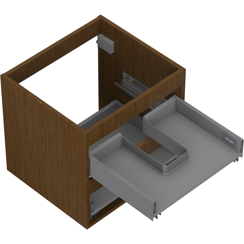 Mexen Box-A корпус на шкаф под мивка 50 см, 2 чекмеджета, орех - 91AX0-0500-470-2-86