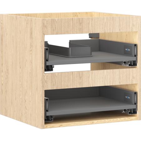 Mexen Box-A корпус на шкафче под мивка 50 см, 2 чекмеджета, дъб - 91AX0-0500-470-2-81