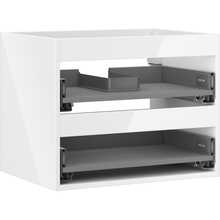 Mexen Box-A корпус за шкаф под умивалник 60 см, 2 чекмеджета, бял гланц