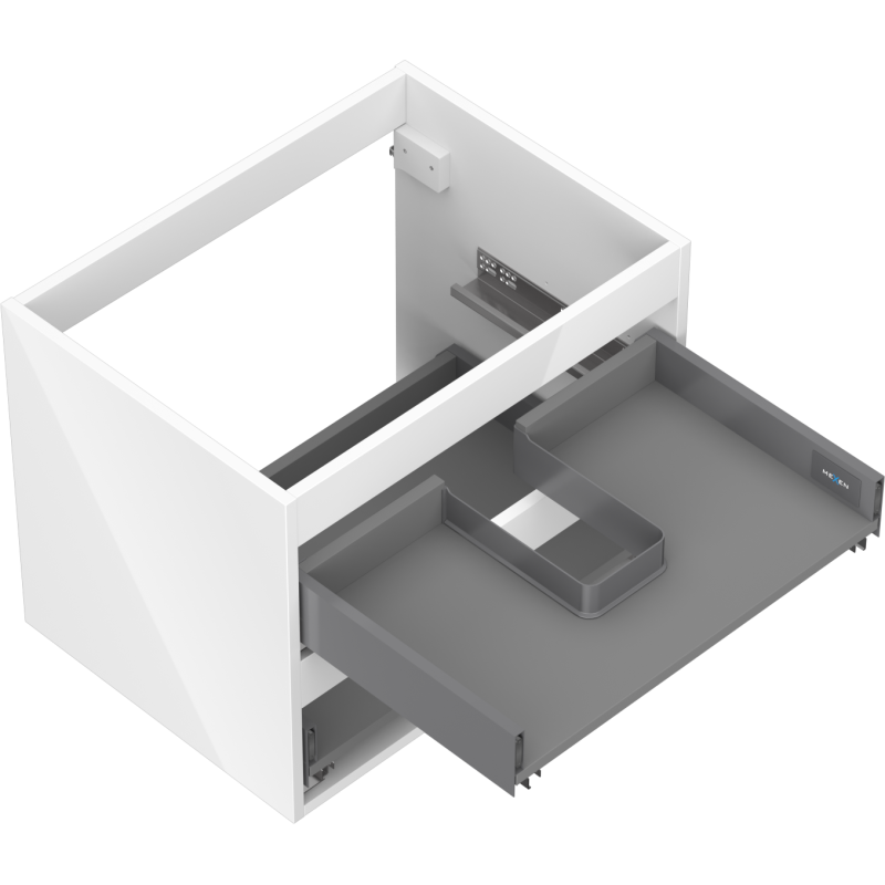 Mexen Box-A корпус за шкаф под умивалник 60 см, 2 чекмеджета, бял гланц
