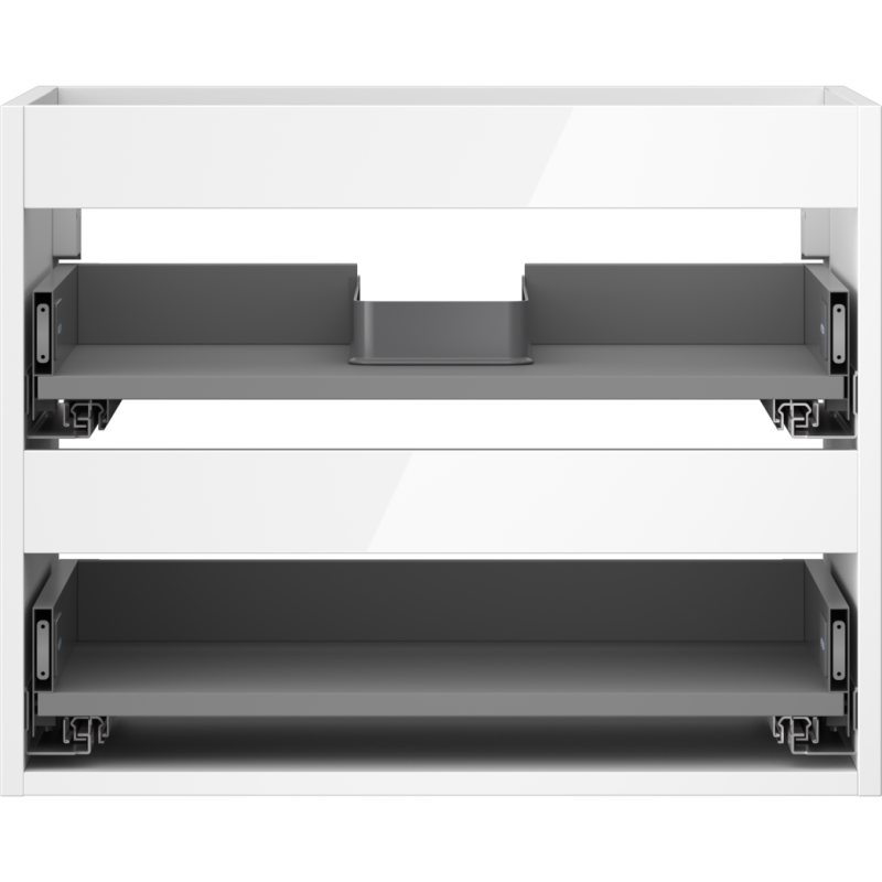 Mexen Box-A корпус за шкаф под умивалник 60 см, 2 чекмеджета, бял гланц