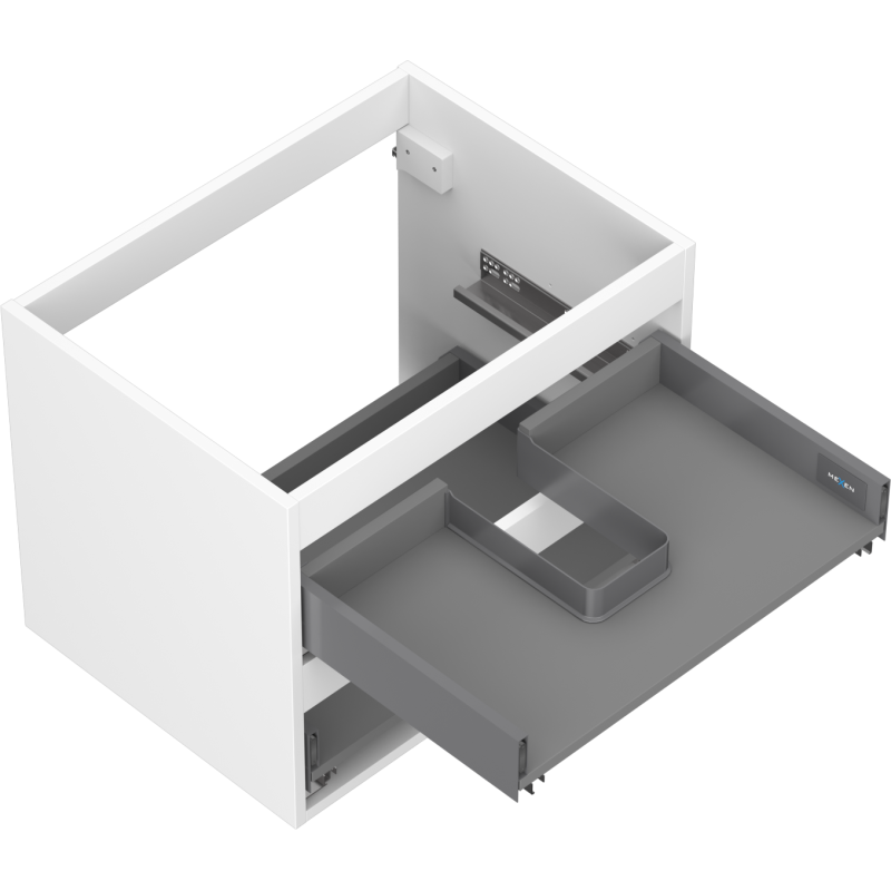 Mexen Box-A корпус на шкафче под мивка 60 см, 2 чекмеджета, бял мат - 91AX0-0600-470-2-01