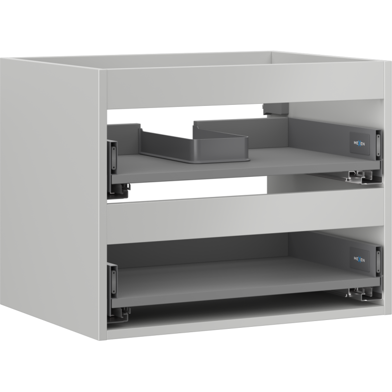 Mexen Box-A корпус на шкаф под мивка 60 см, 2 чекмеджета, сив мат - 91AX0-0600-470-2-62