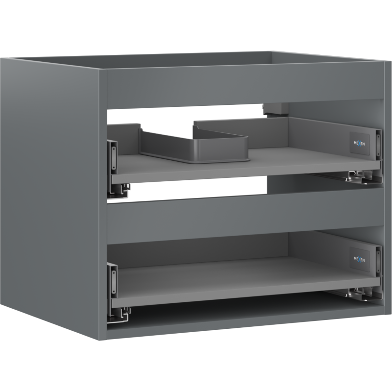 Mexen Box-A корпус на шкафче за мивка 60 см, 2 чекмеджета, мат графит - 91AX0-0600-470-2-66