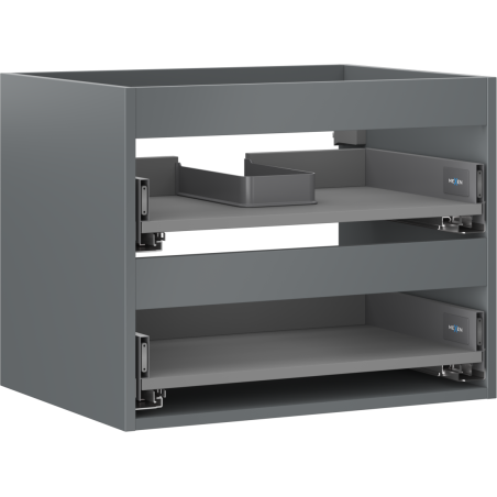 Mexen Box-A корпус на шкафче за мивка 60 см, 2 чекмеджета, мат графит - 91AX0-0600-470-2-66