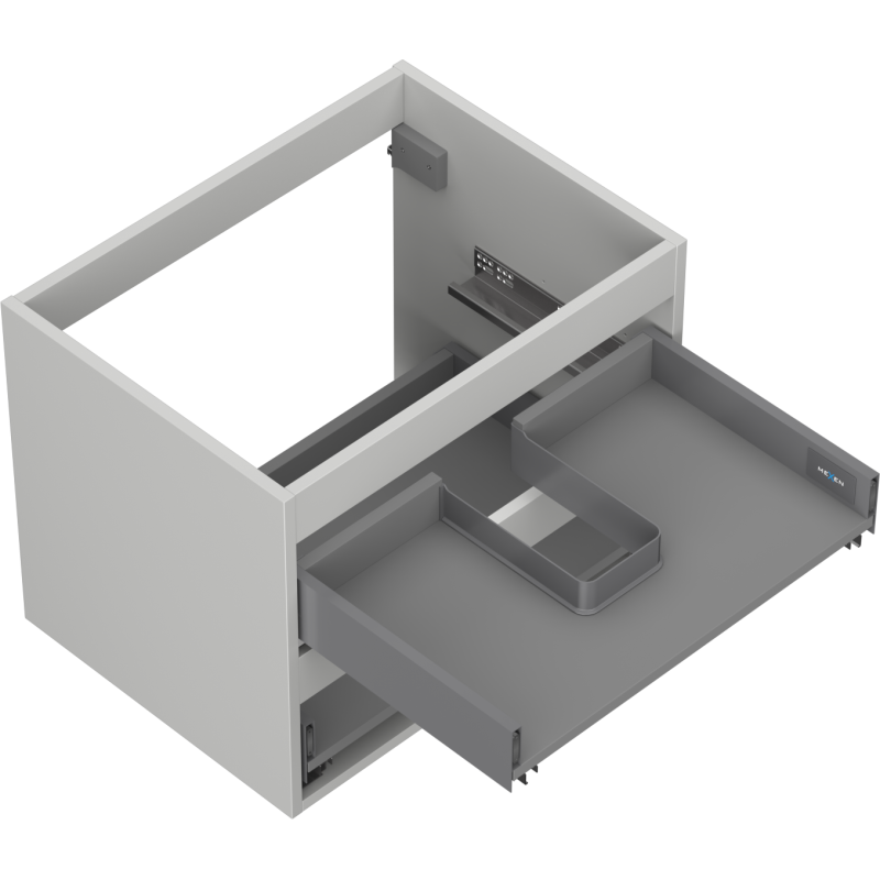 Mexen Box-A корпус на шкаф под мивка 60 см, 2 чекмеджета, сив мат - 91AX0-0600-470-2-62
