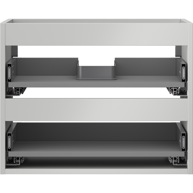 Mexen Box-A корпус на шкаф под мивка 60 см, 2 чекмеджета, сив мат - 91AX0-0600-470-2-62