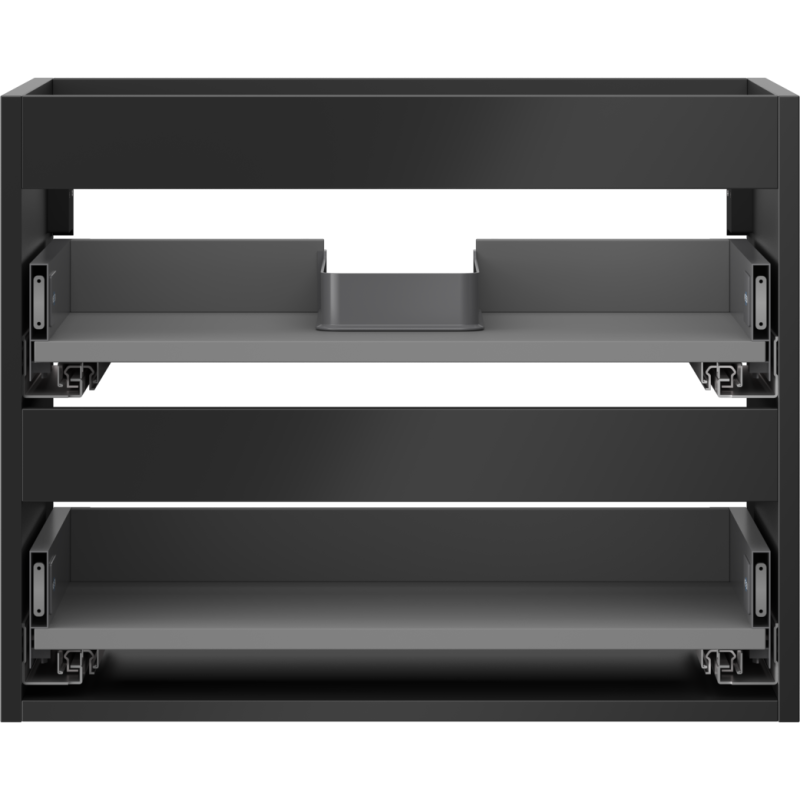 Mexen Box-A корпус на шкаф под мивка 60 см, 2 чекмеджета, черен мат - 91AX0-0600-470-2-71