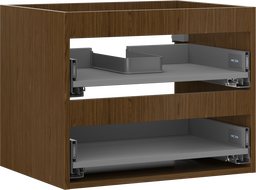 Mexen Box-A корпус за шкаф под умивалник 60 см, 2 чекмеджета, орех - 91AX0-0600-470-2-86