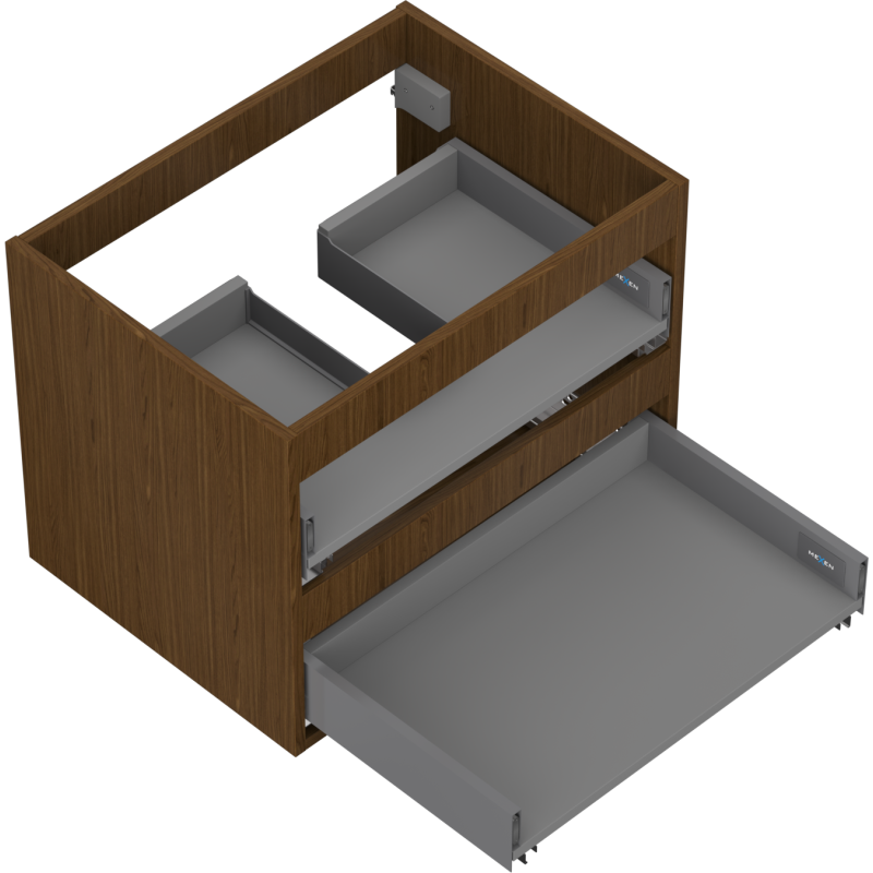 Mexen Box-A корпус шкаф под мивка 60 см, 2 чекмеджета, орех - 91AX0-0600-470-2-86