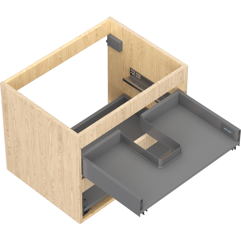 Mexen Box-A корпус на шкаф под мивка 60 см, 2 чекмеджета, дъб - 91AX0-0600-470-2-81